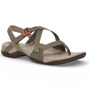 Teva Ascona Cross Strap Sandals In Burnt Olive
